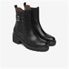 NeroGiardini Chunky Gusset Buckle Boot - Black Leather